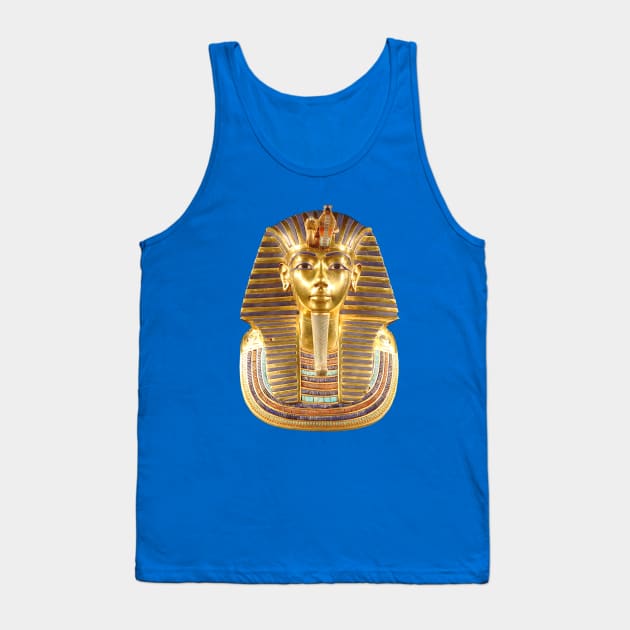 Tutankhamun Pharoah Golden Mask Tank Top by Dashu